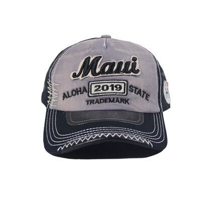 Maui Aloha Distessed State Hat Navy