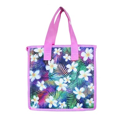 Insulated Bag Plumeria Pink Large