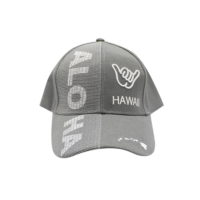 Textured Aloha Shaka Hat Grey