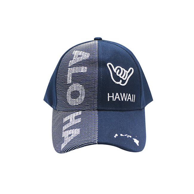 Textured Aloha Shaka Hat Navy
