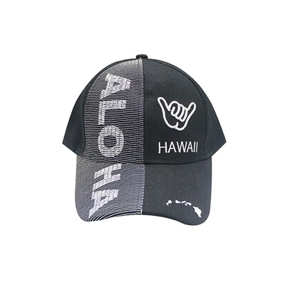 Textured Aloha Shaka Hat Black