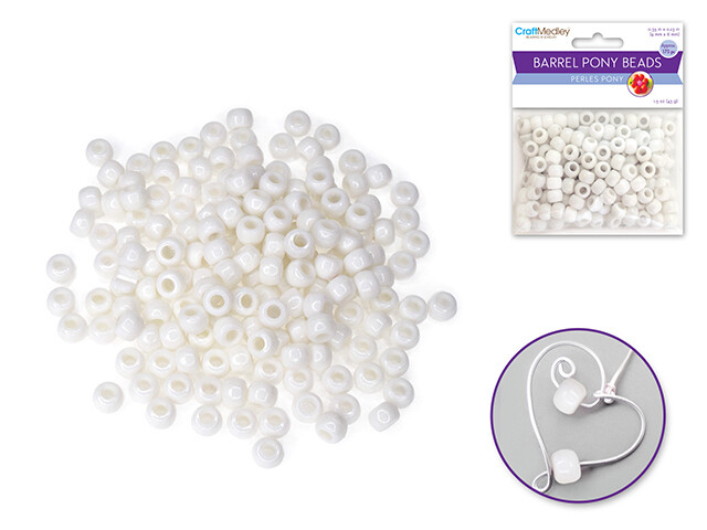 Pony Beads: 9mmx6mm Barrel Standard 175pc