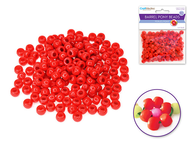 Pony Beads: 9mmx6mm Barrel Standard 175PC
