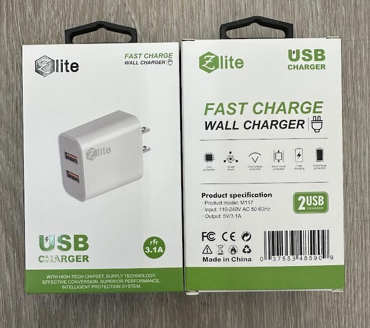 Zlite 2USB Wall Charger 3.1A
