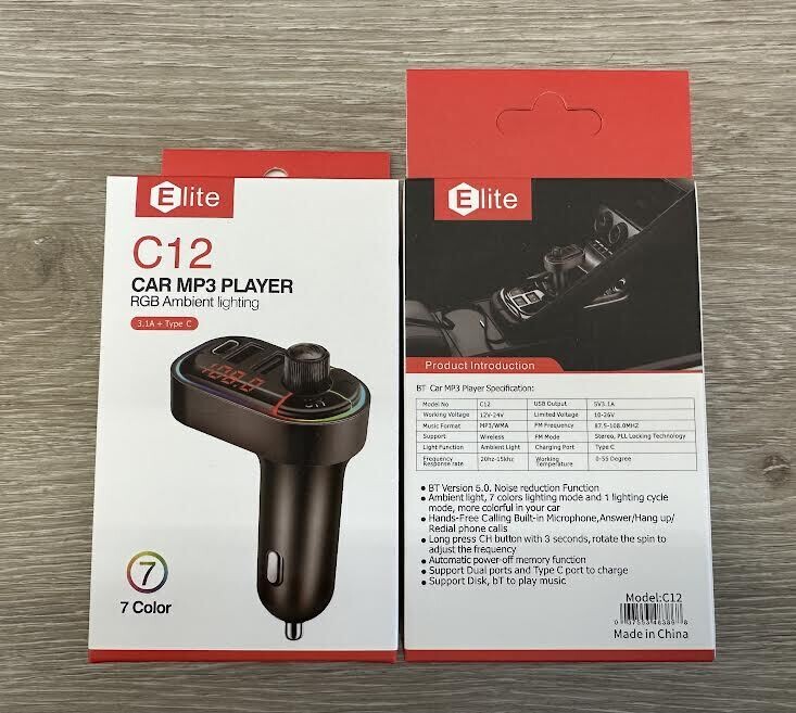 Elite C12 Car Bluetooth&amp; Lighting