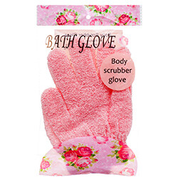 SHOWER BATH GLOVE 1 PAIR ASST CLR