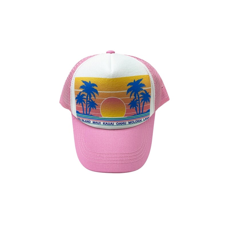 Hawaii Sunset Island Names Pink Hat