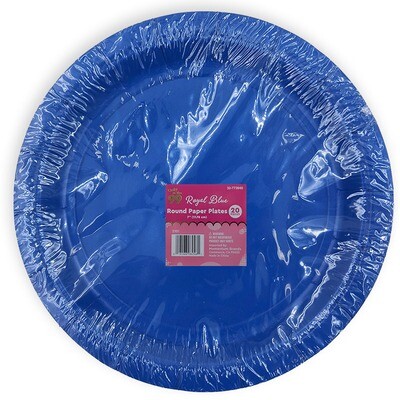 Party PG Solid Paper Round Plate Royal blue
Royal Blue 20ct