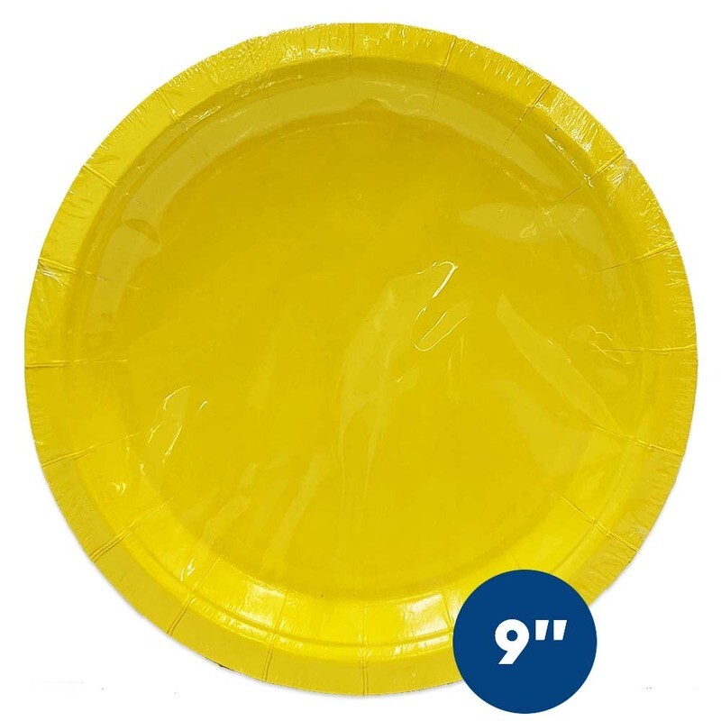 Party PG Solid Paper Round Plate Yellow
9&quot;,Yellow, 16ct