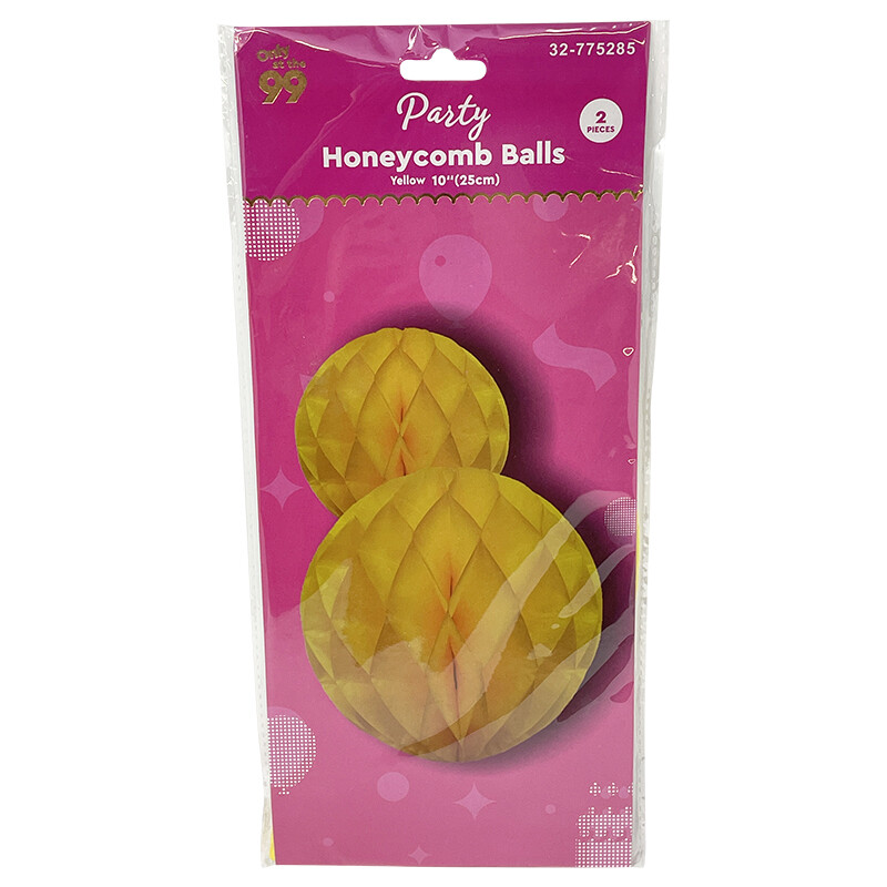 Party Decorations Honey Comb Yellow 2pk10&quot;