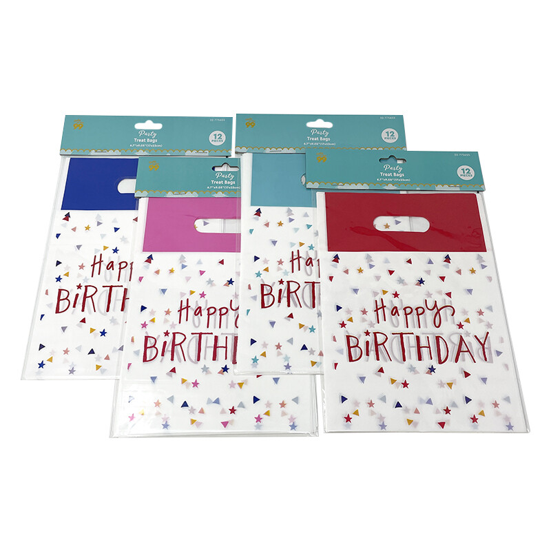 Party Treat Happy Birthday Printed Bags 12ct
