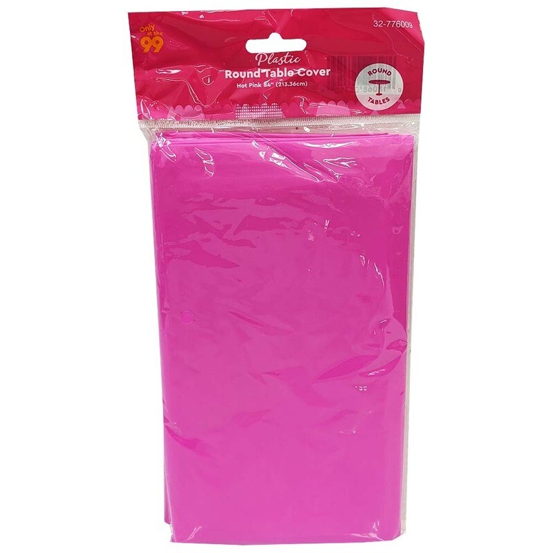 Party PG Round Table Cover Solid Dia
84&quot; Round, Hot Pink