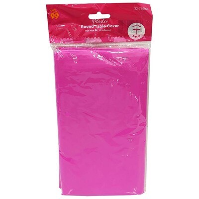 Party PG Round Table Cover Solid Dia
84" Round, Hot Pink