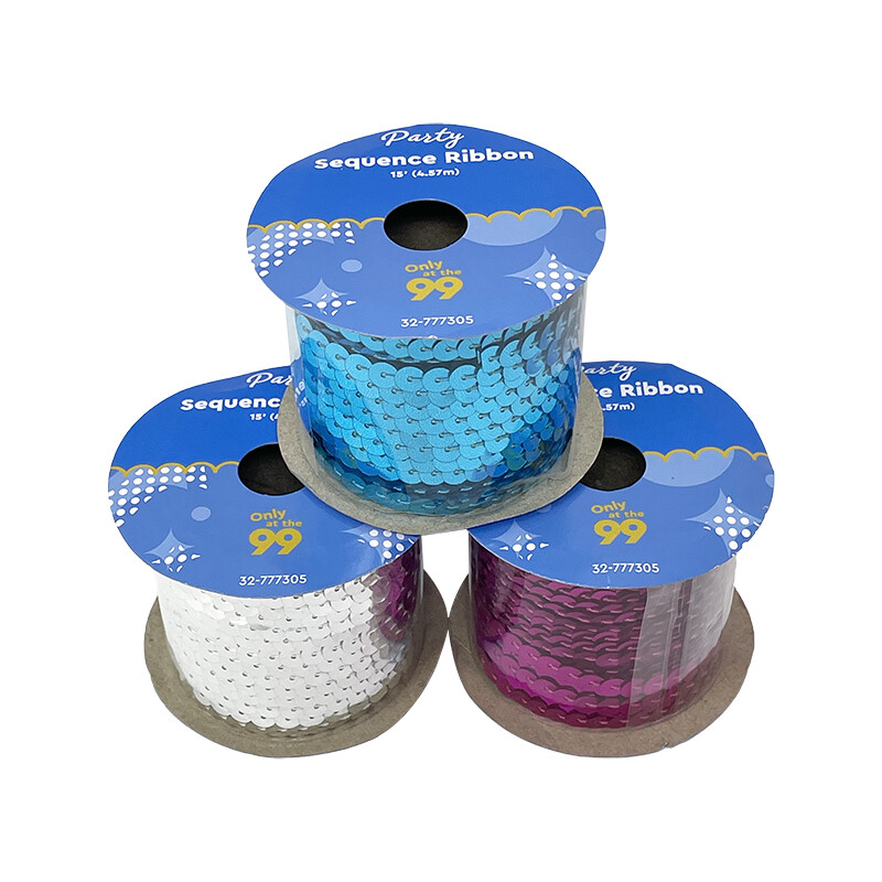 Party Ribbon And Bow Sequence Ribbon 15ft