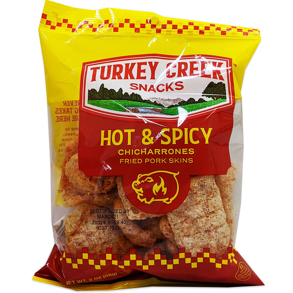 TurkeyCreekPorkSkinsHot&amp;Spicy2oz