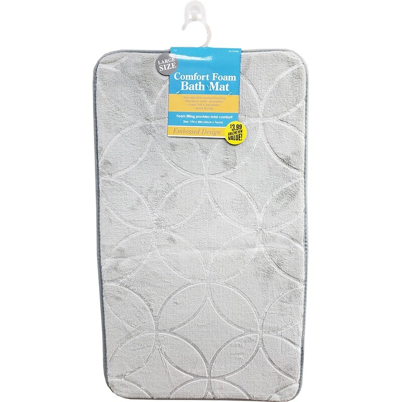 FoamBathMat17X30Emb16D