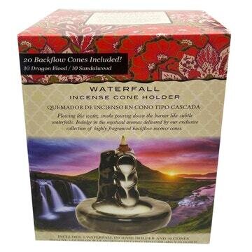 Medium Waterfall Incense Cone Holder with 20 Incense Cones