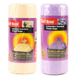 TUFF BROS TRASH BAG 8GAL 32CT ASST CLR &amp; SCENTS