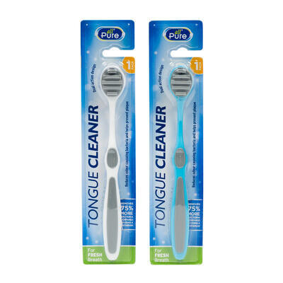 TONGUE CLEANER,2TONE PLSTwGRIP