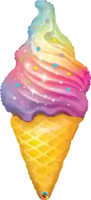 45&quot; RAINBOW SWIRL ICE CREAM (50)