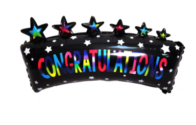 CONGRATULATIONS BALLOON W/ STAR