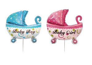 BABY CARRIAGE BALLOON BOY/GIRL