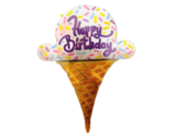 GIANT FOIL BALLOON BIRTHDAY ICE CREAM CONE