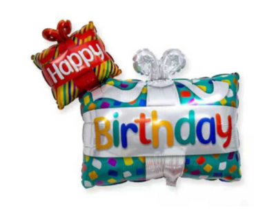 39&quot; MICROFOIL BALLOON, HAPPY BIRTHDAY PRESENTS (50)