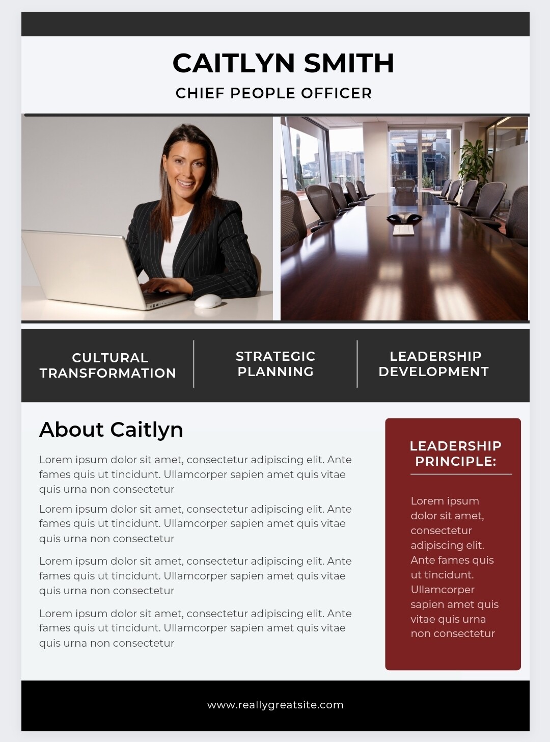 Executive BIO | Media Kit | Canva Design Template