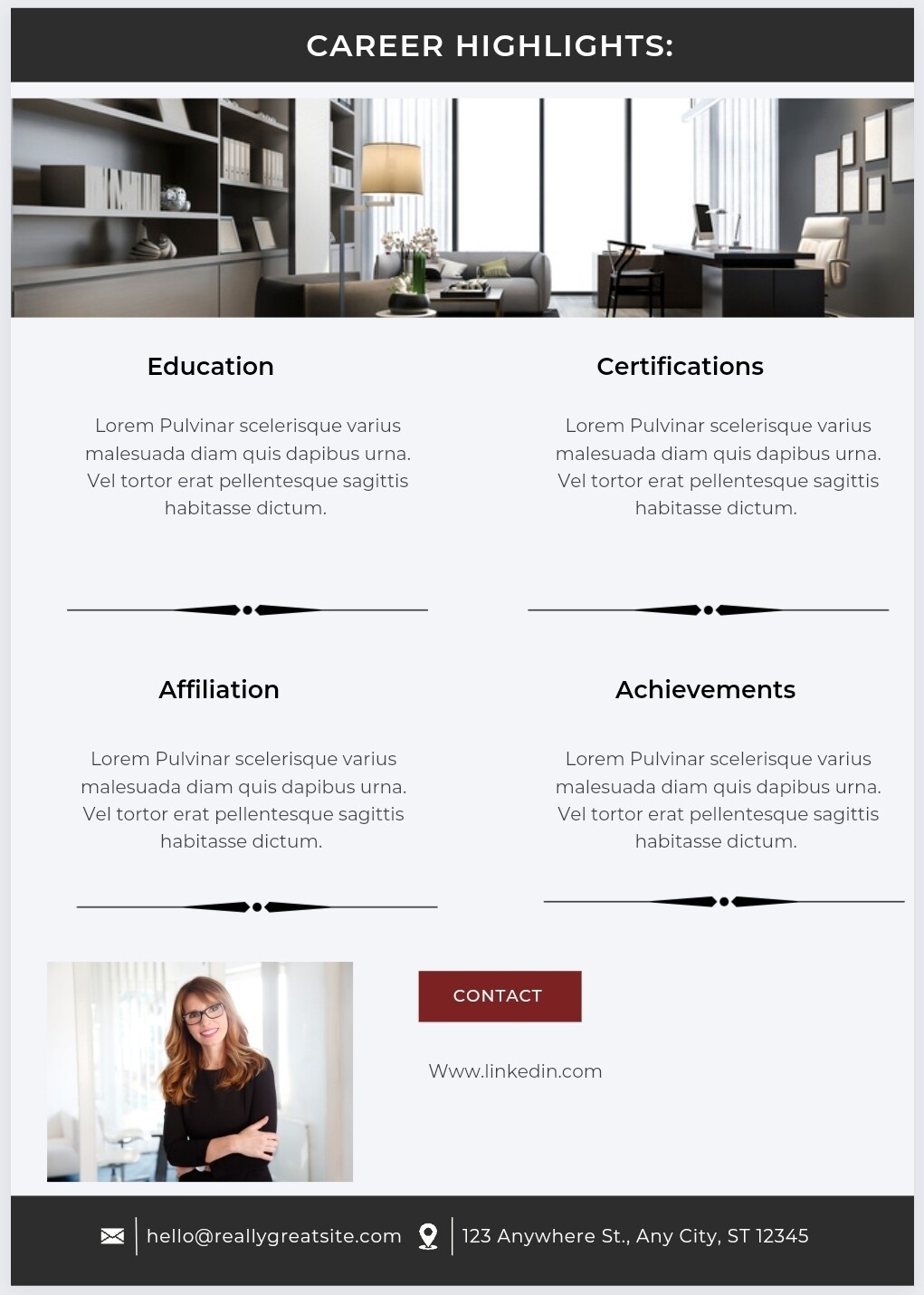 Executive BIO | Media Kit | Canva Design Template