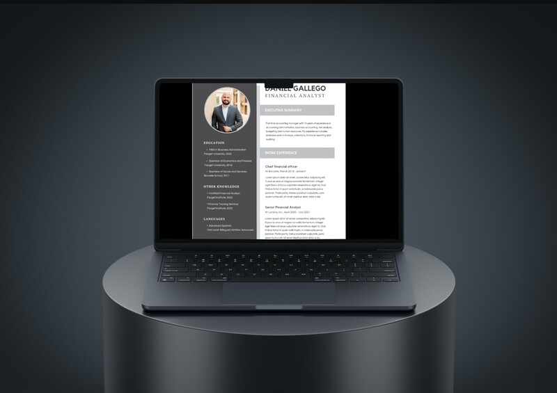 Executive Resume | Modern Style | Canva Design Template