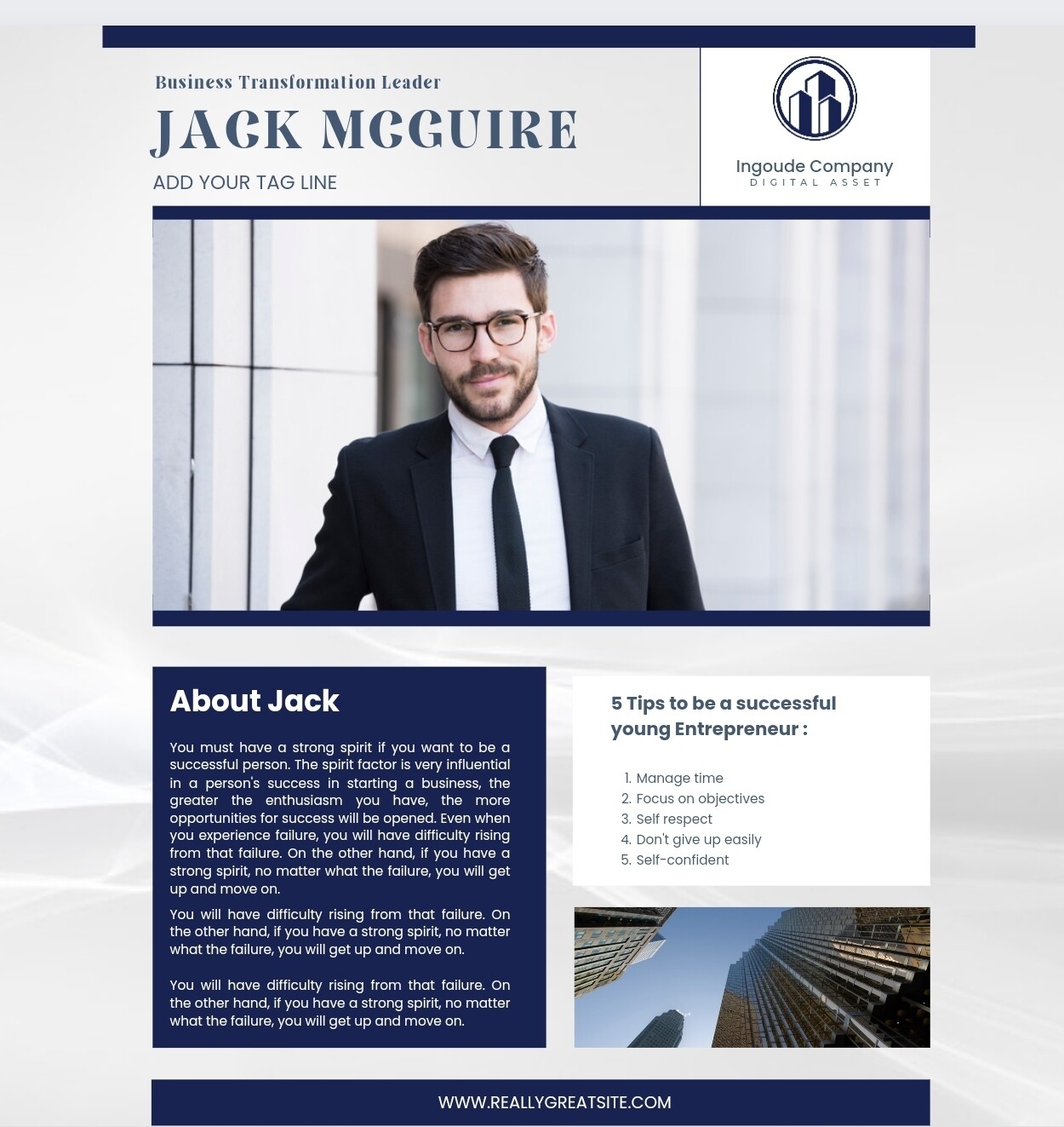 Executive BIO | Media Kit | Template Design