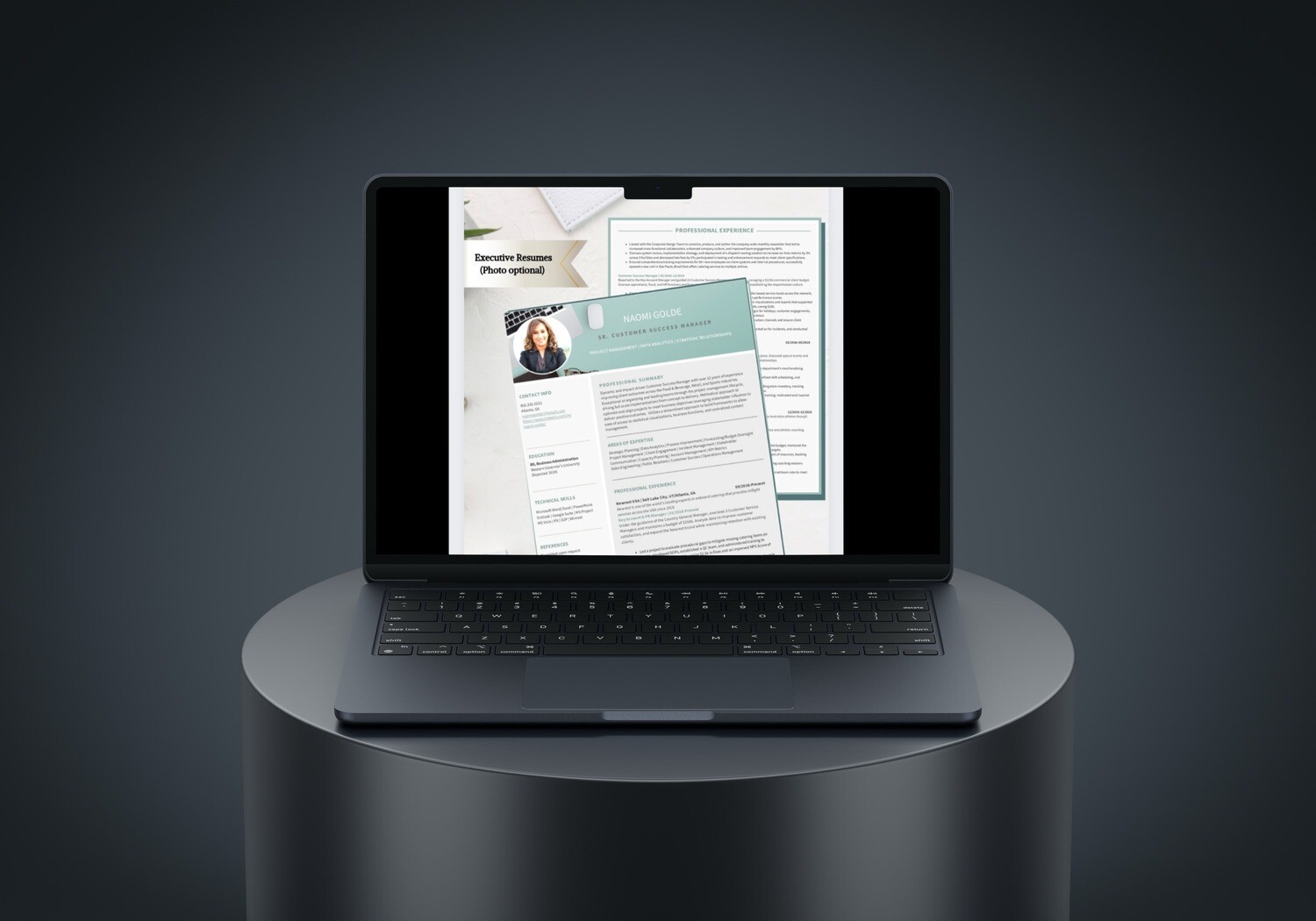 Executive Resume | Modern Style | Canva Design Template