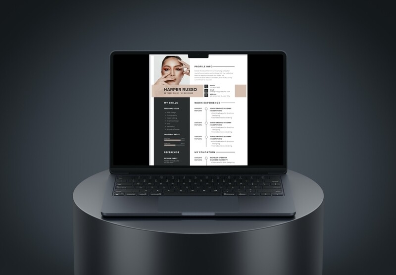 Executive Resume | Modern Style | Canva Design Template