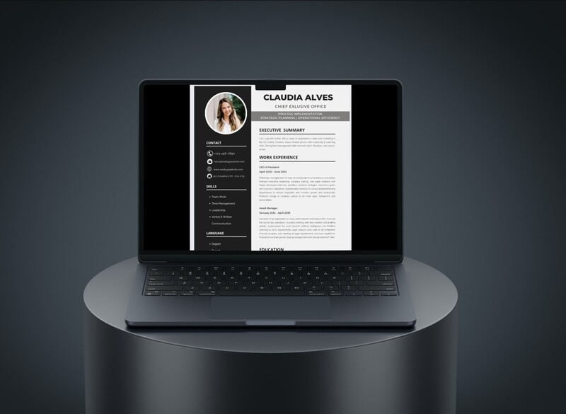 Executive Resume | Modern Style | Canva Design Template