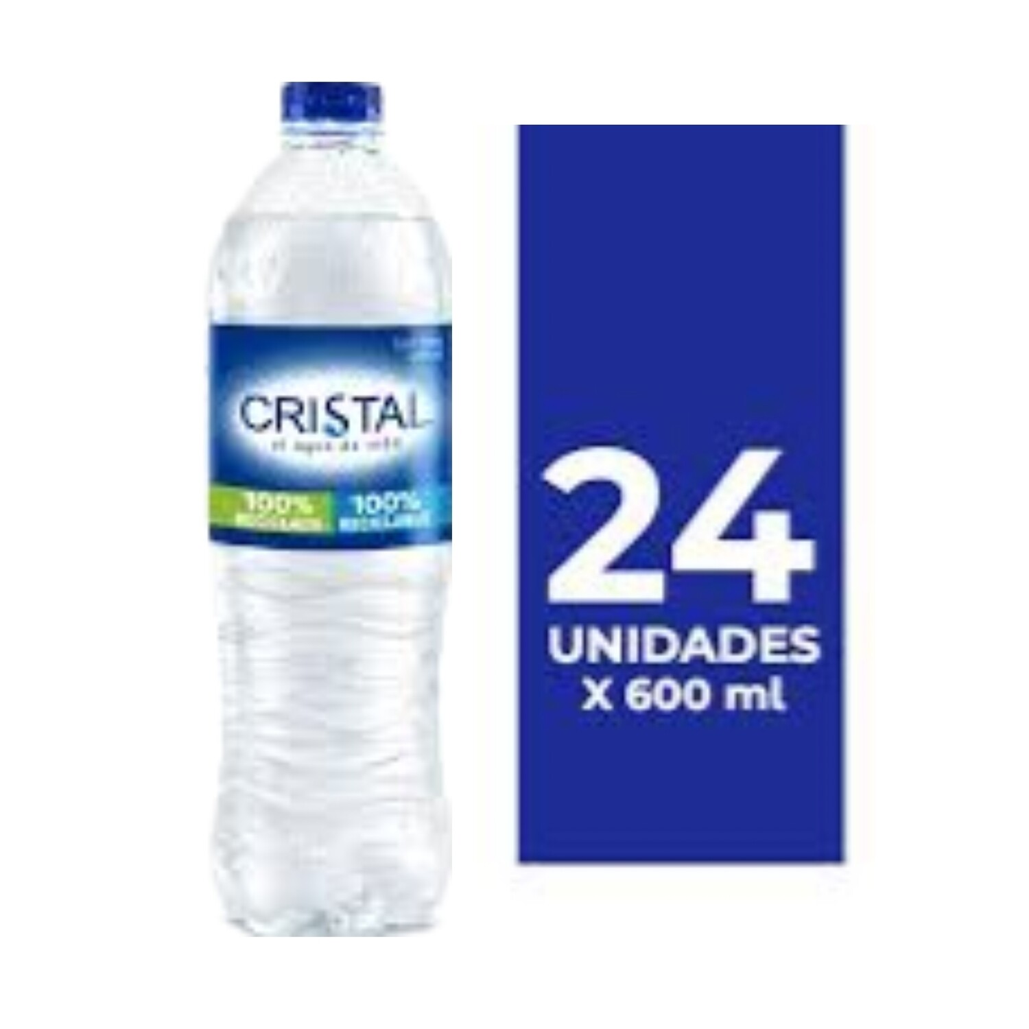 AGUA CRISTAL 600ML x24