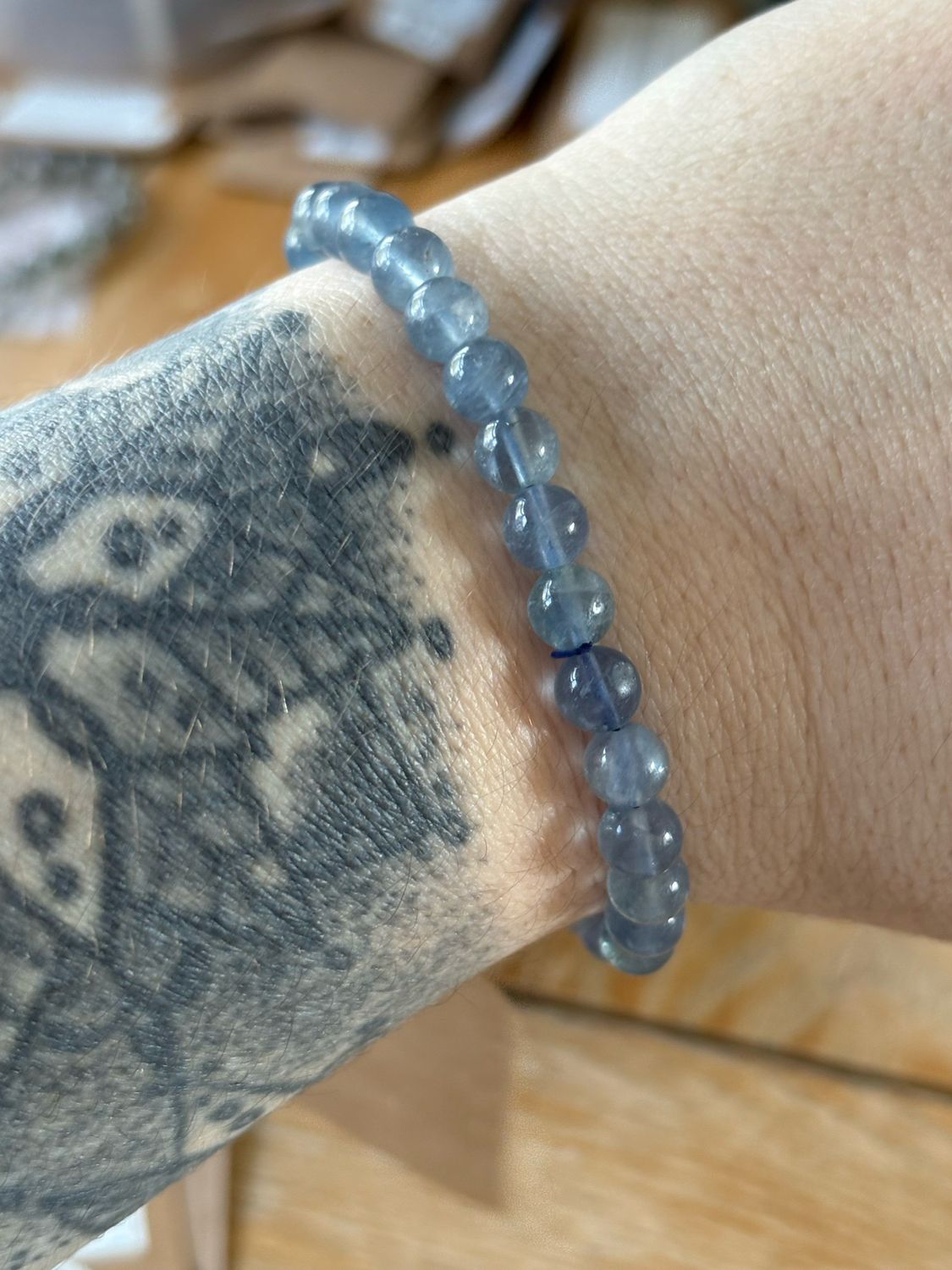 Teal Fluorite 6mm Stretch Bracelet