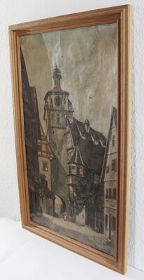 Ölgemälde auf Leinewand von K. Enigk von 1932 mit Holzrahmen - Nr. 2