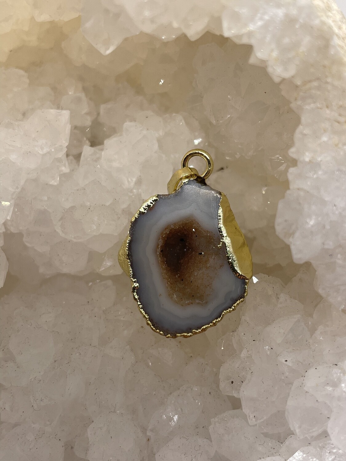 PENDENTIF GEODE AGATE