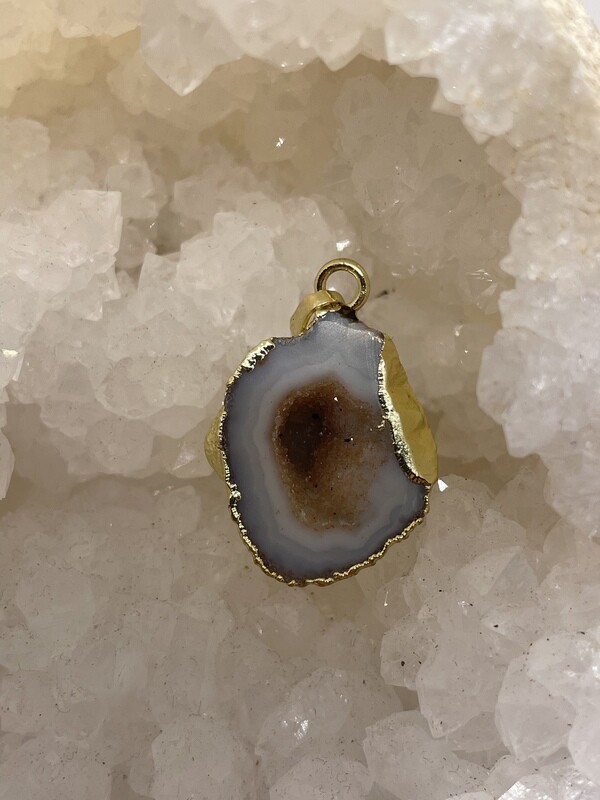 Pendentifs Geode Agate