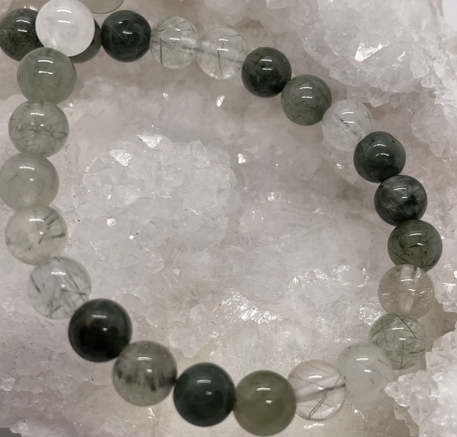BRACELET QUARTZ ACTINOLITE