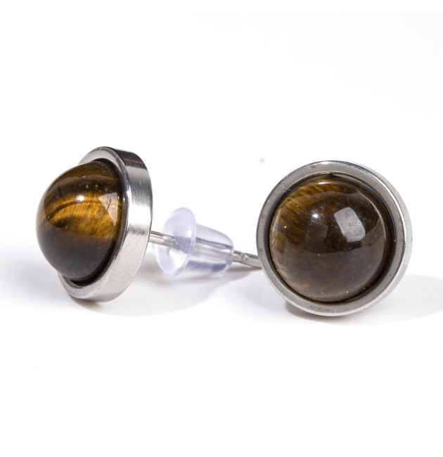 BOUCLES D’OREILLES EN ŒIL DU TIGRE