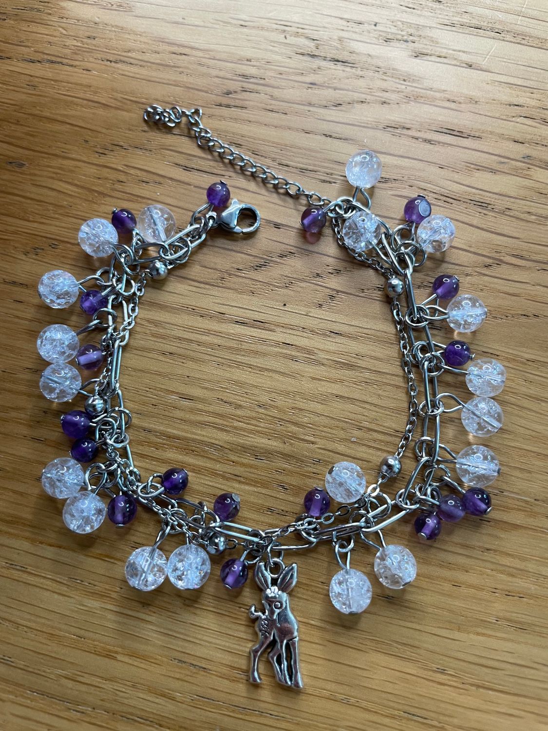 BRACELET BAMBI CRISTAL ET AMÉTHYSTE