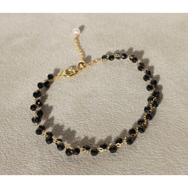 BRACELET SPINELLE NOIRE