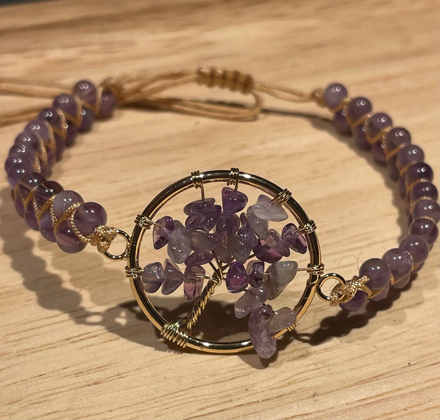 BRACELET AMÉTHYSTE  ARBRE DE VIE