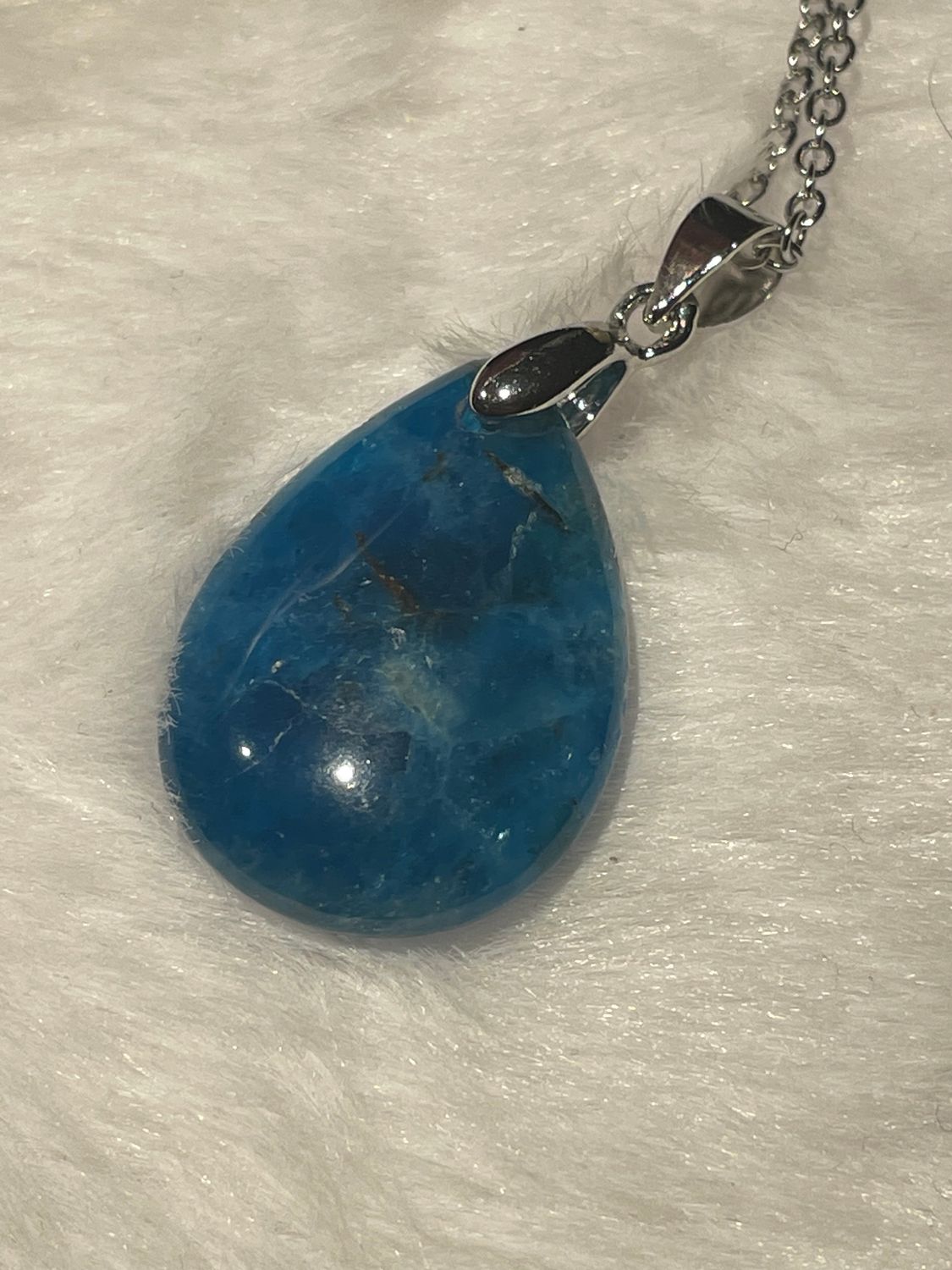 PENDENTIF APATITE BLEUE