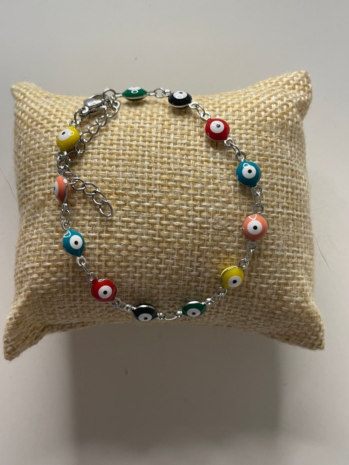 BRACELET ŒIL BLEU PERLE RÉGLABLE 🧿
