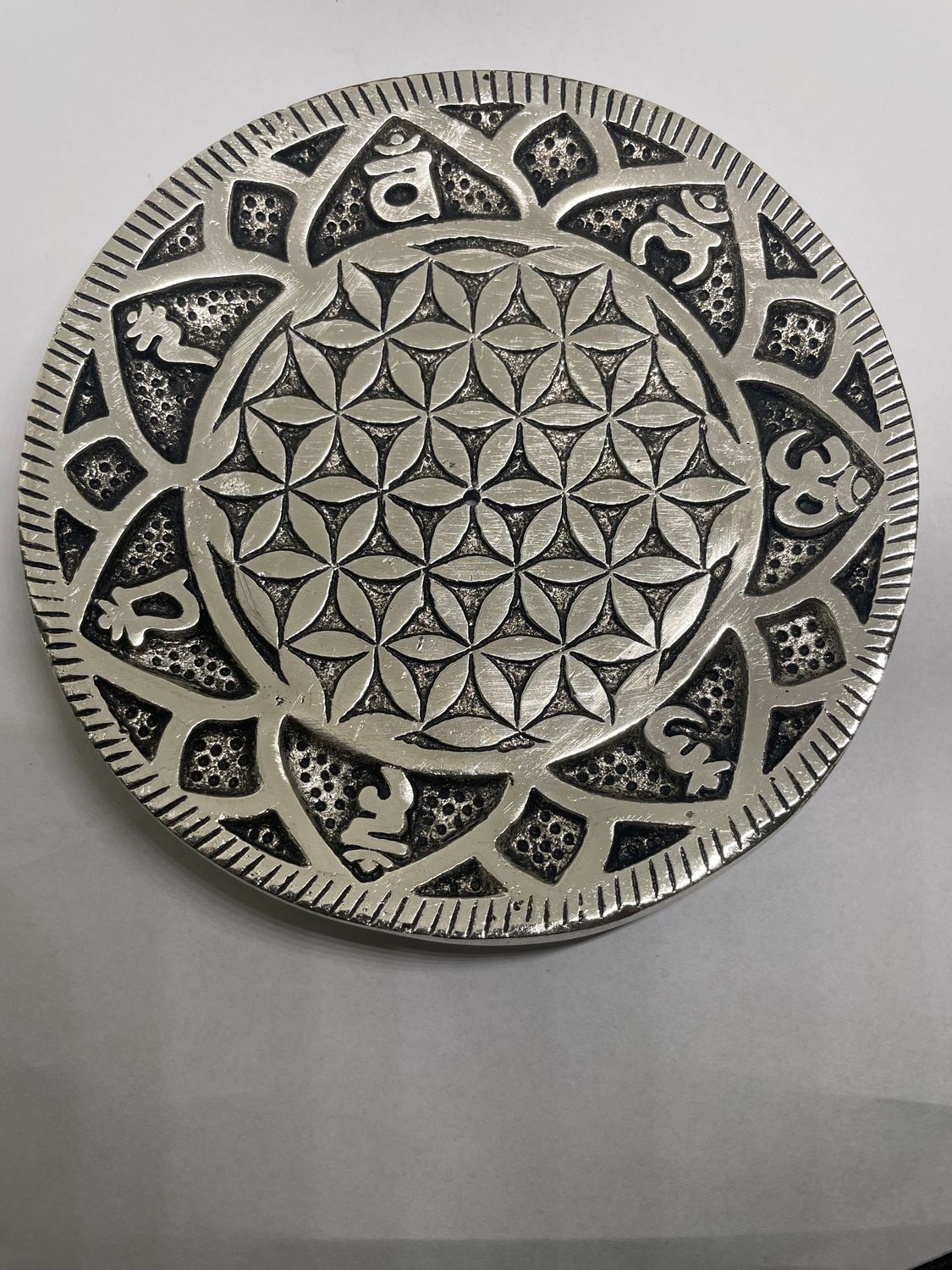 PORTE ENCENS MÉTAL FLEUR DE VIE