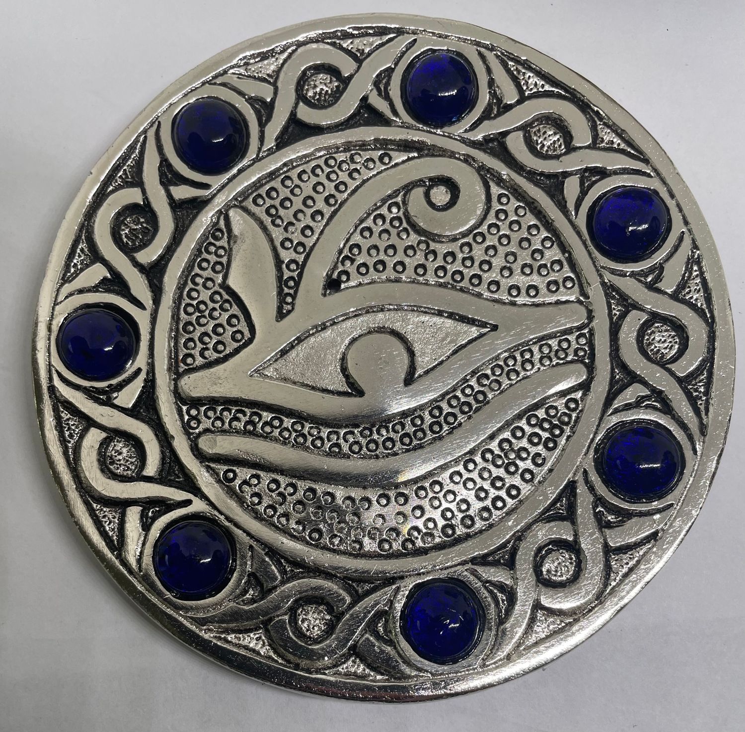PORTE ENCENS MÉTAL OEIL BLEUE