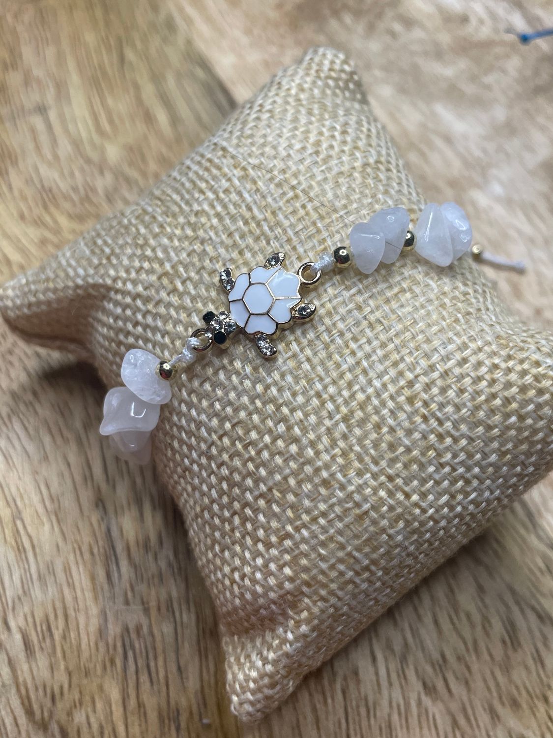 BRACELET TORTUE QUARTZ LAITEUX